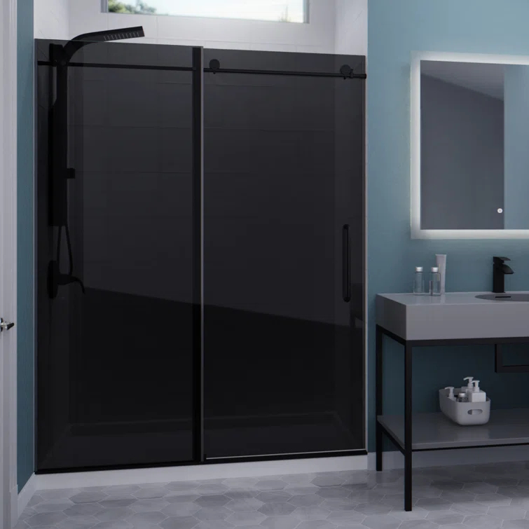 60” W x 76” H Sliding Frameless Shower Door