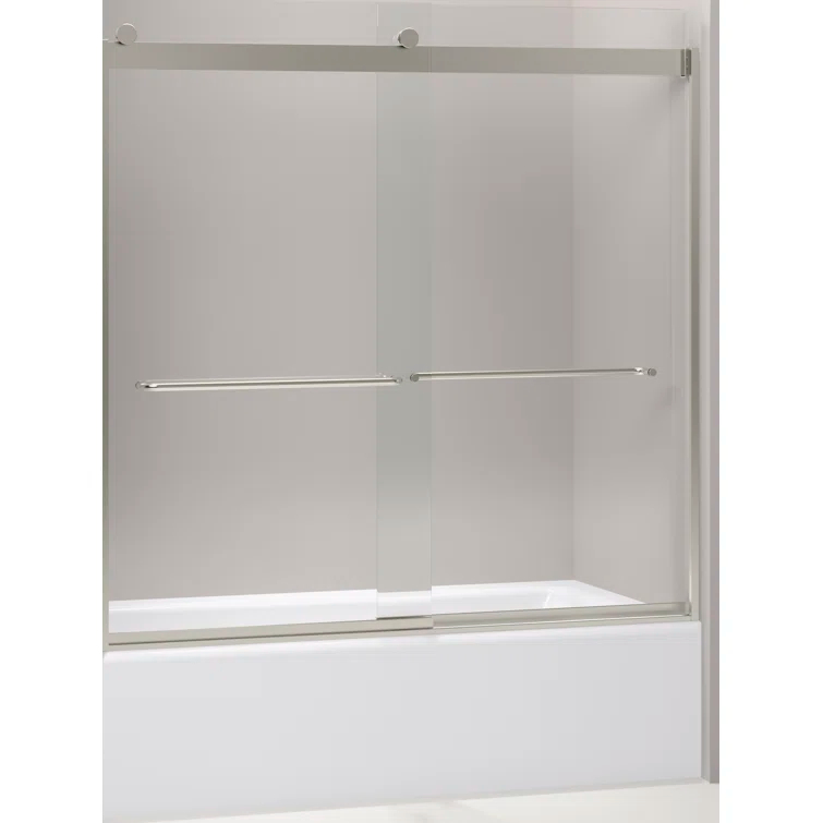 Levity 59.63" x 59.75" Bypass Bath Door with CleanCoat® Technology