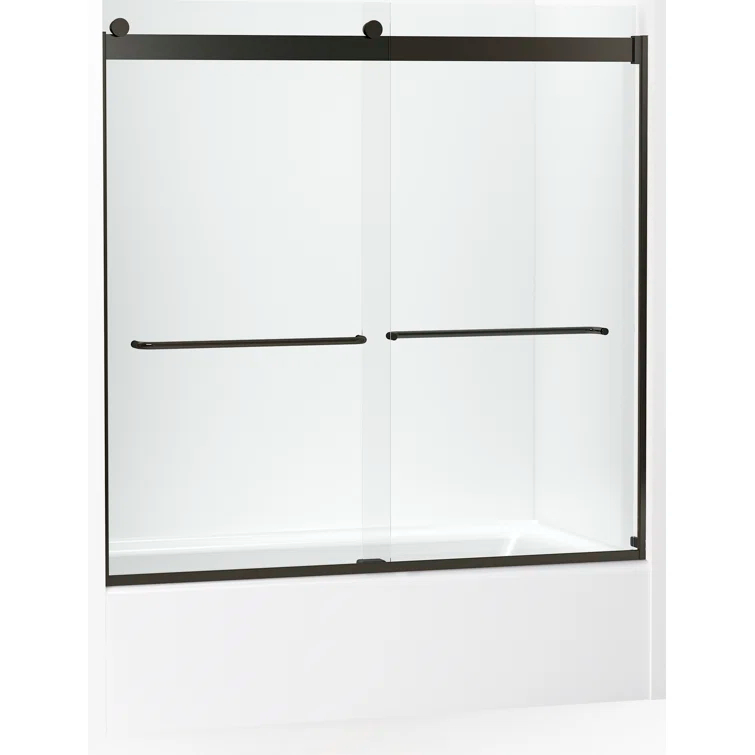 Levity 59.63" x 59.75" Bypass Bath Door with CleanCoat® Technology