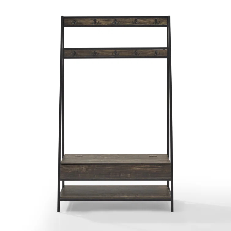 Houchens Hall Tree 40'' Wide with Bench and Shoe Storage