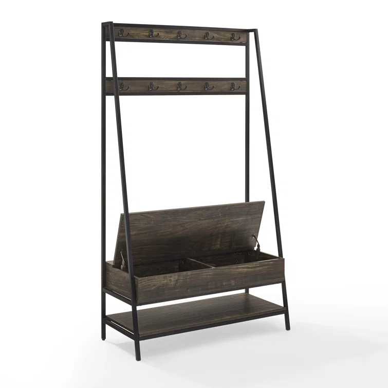 Houchens Hall Tree 40'' Wide with Bench and Shoe Storage