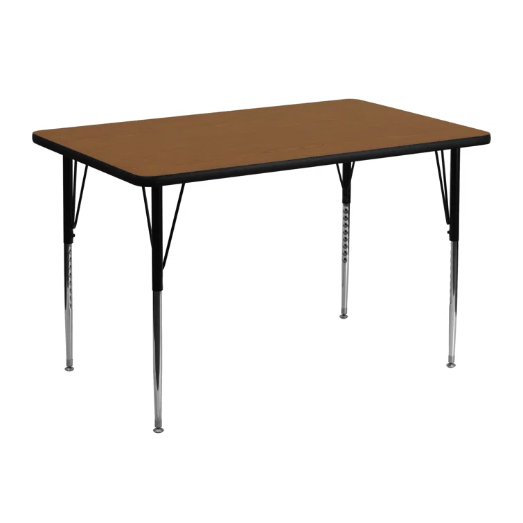Goddard 24''W x 48''L Rectangular HP Laminate Activity Table - Adjustable Legs