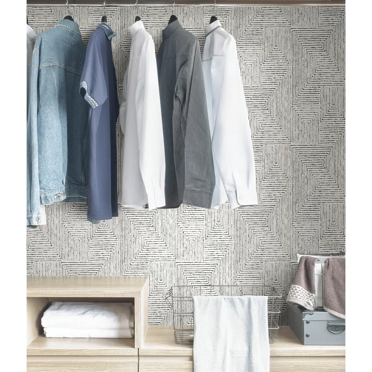 Ink Modern Peel & Stick Geometric Wallpaper