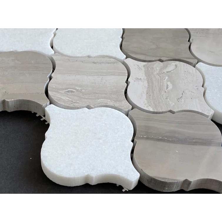 2.5" x 3" Marble Arabesque Mosaic Wall & Floor Tile