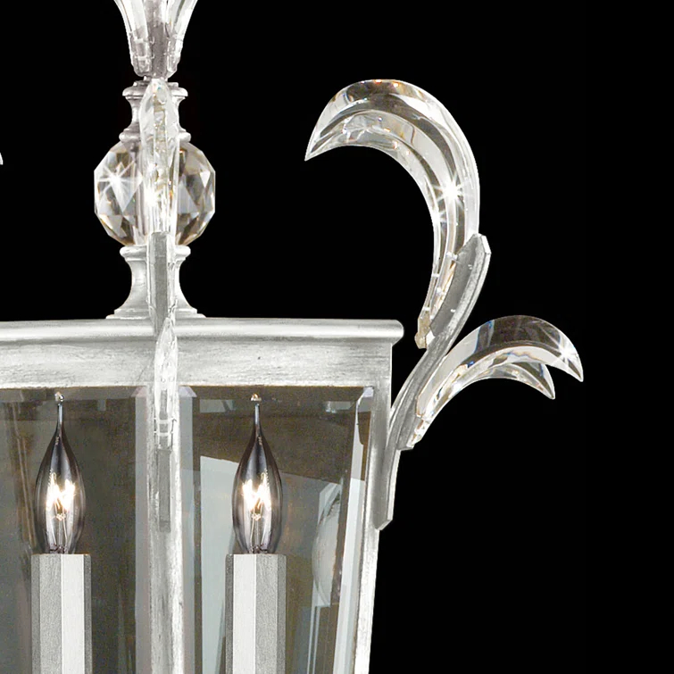 Beveled 3 - Light Lantern Square / Rectangle Chandelier