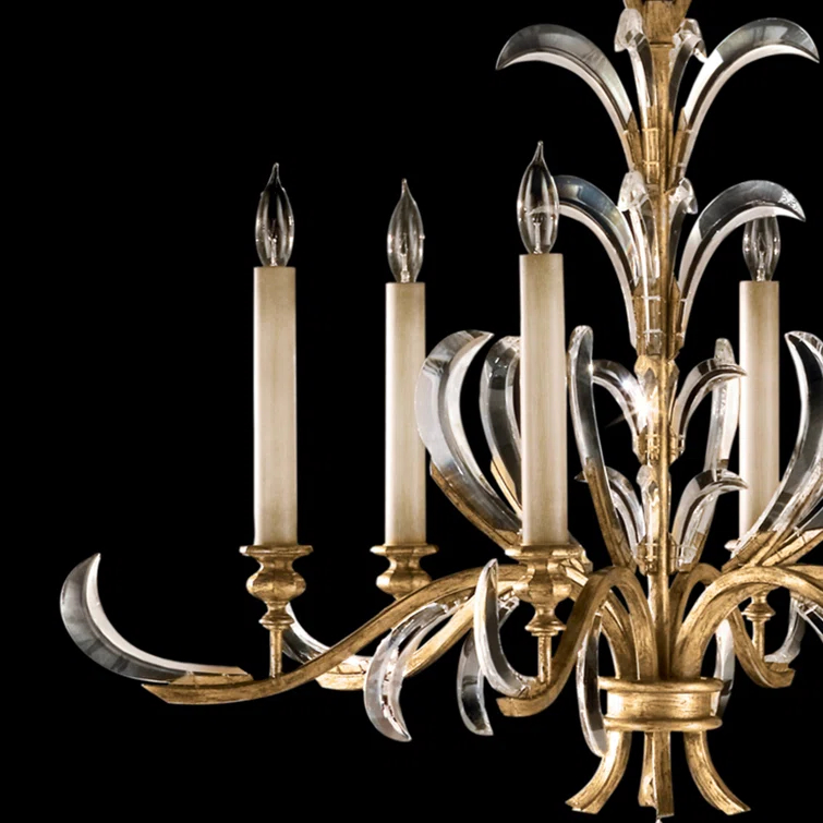 Beveled Arcs 37" Round Chandelier