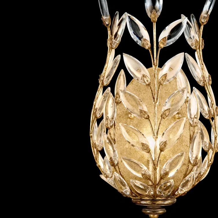 Crystal Laurel Flush Mounted Sconce