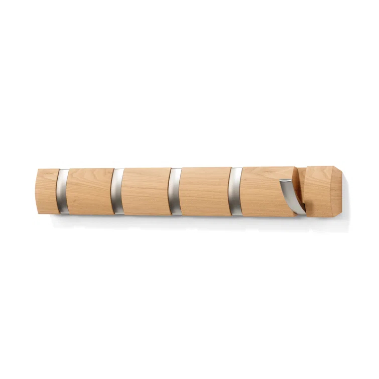 Flip 5 - Hook Solid Wood Coat Rack