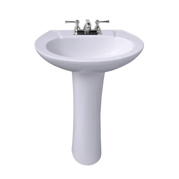 Barclay 14.75'' White Vitreous China Oval Bathroom Sink with Overflow