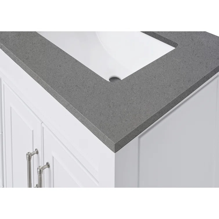 37'' Quartz Single Bathroom Vanity Top with Sink