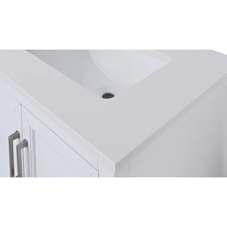 25'' Quartz Single Bathroom Vanity Top with Sink