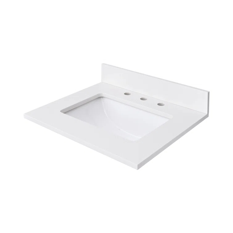 25'' Quartz Single Bathroom Vanity Top with Sink