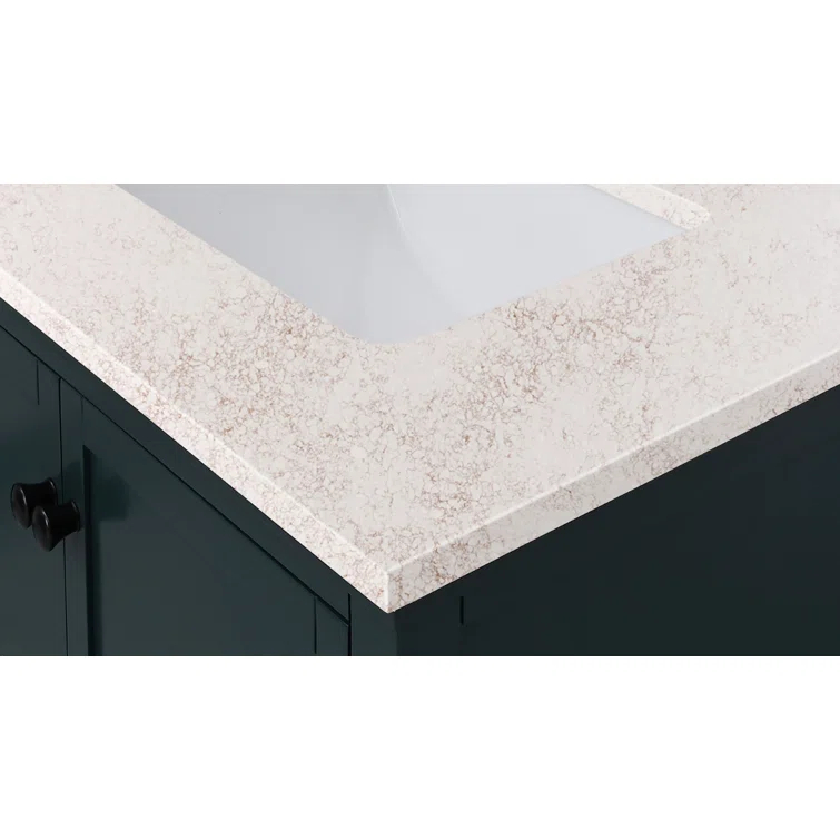 61'' Quartz Double Bathroom Vanity Top with Sink