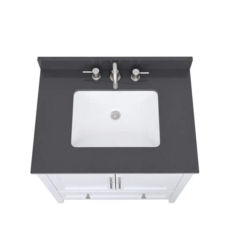 25'' Quartz Single Bathroom Vanity Top with Sink