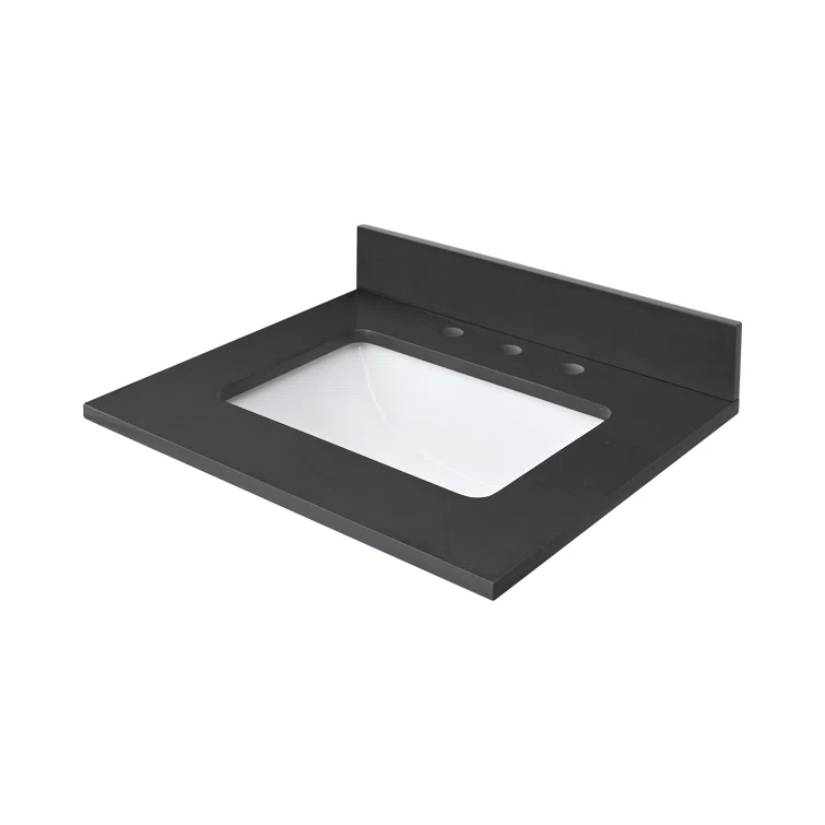 25'' Quartz Single Bathroom Vanity Top with Sink