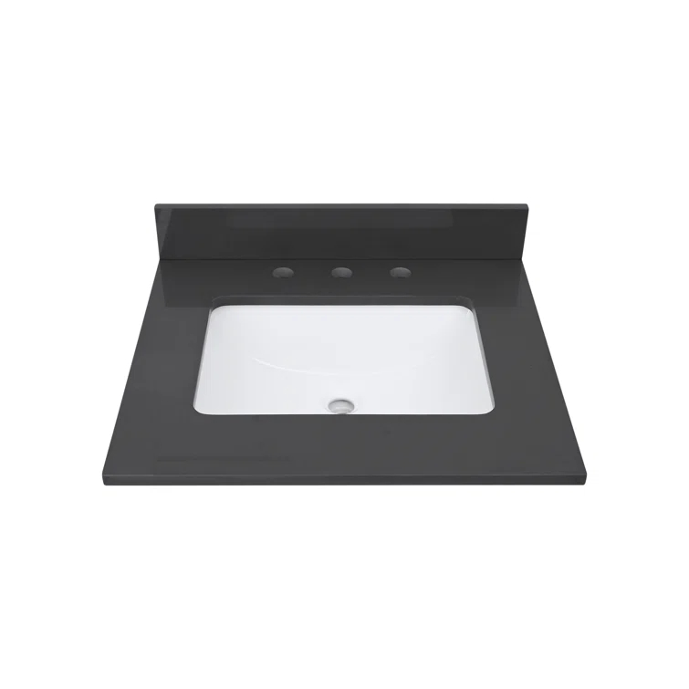 25'' Quartz Single Bathroom Vanity Top with Sink