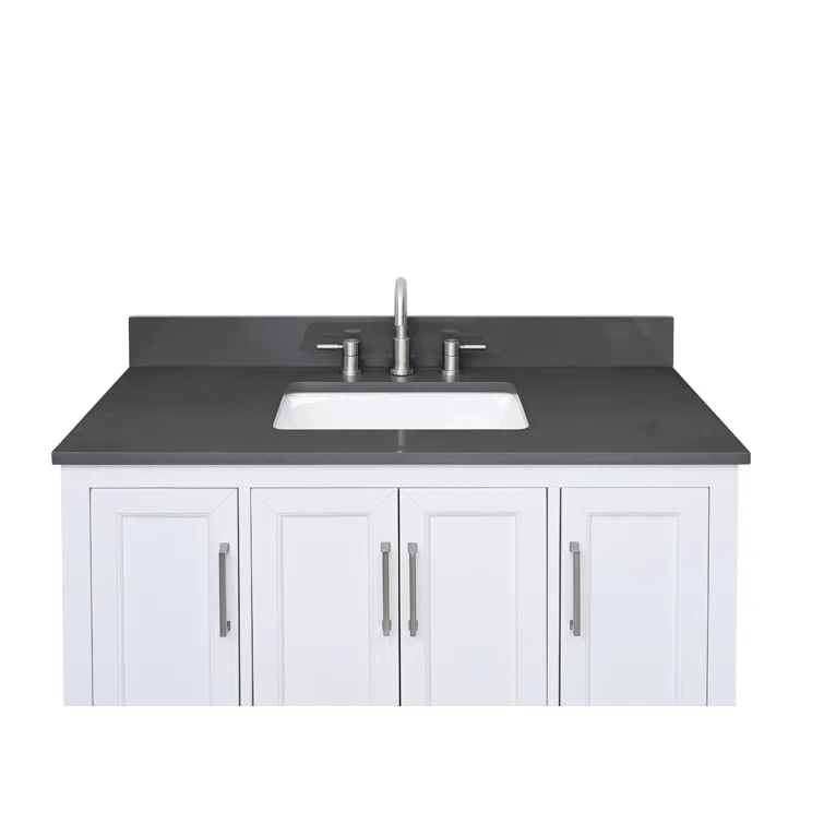 43'' Quartz Single Bathroom Vanity Top with Sink