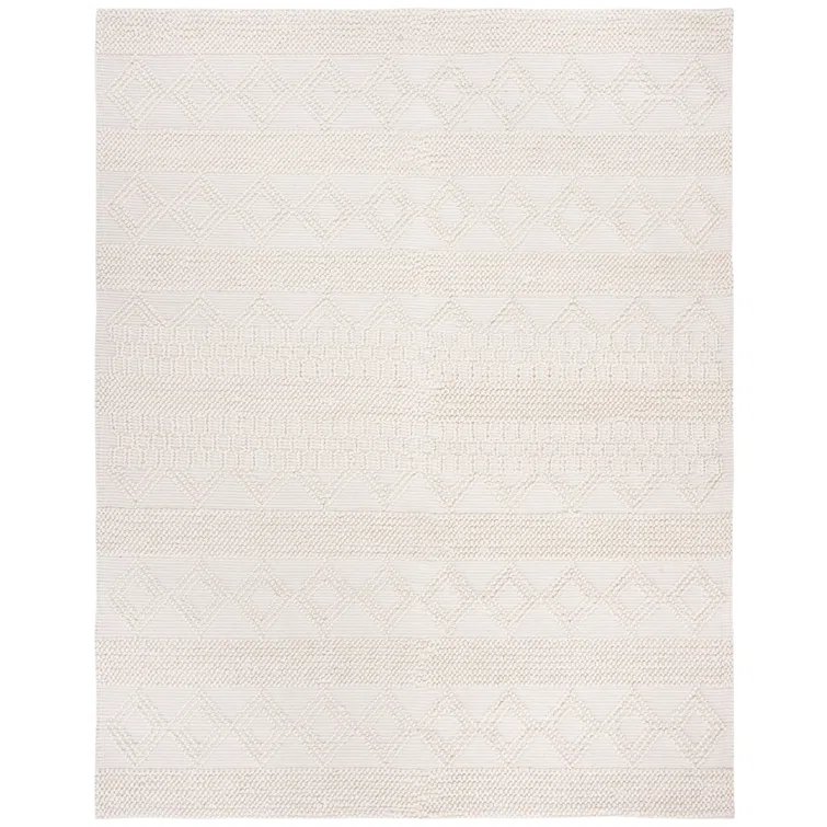 Natura Hand Woven 60% Wool And 40% Cotton Geometric Rug