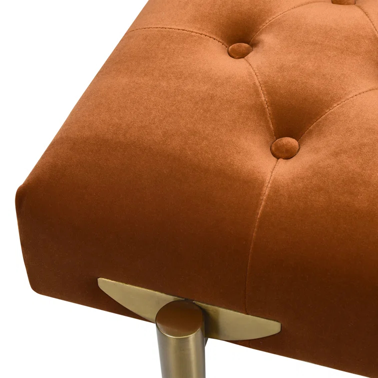 Velvet Upholstered Bench