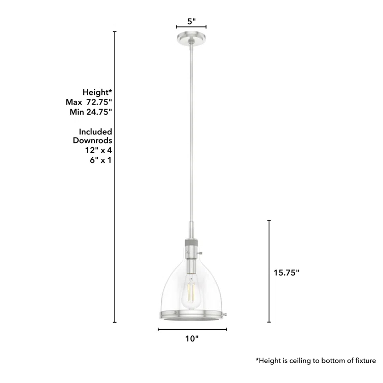 Van Nuys 1 Light 10 inch Bell Pendant
