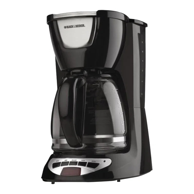 BLACK+DECKER DCM100B BLACK+DECKER 12-Cup Programmable Coffee Maker, DCM100B, Duralife Carafe, Easy-View Water Window, Removable Filter Basket