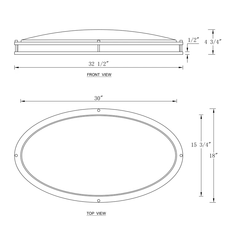 Kohlera 32.5"W Brushed Nickel Dimmable 3000K LED Oval Flush Mount