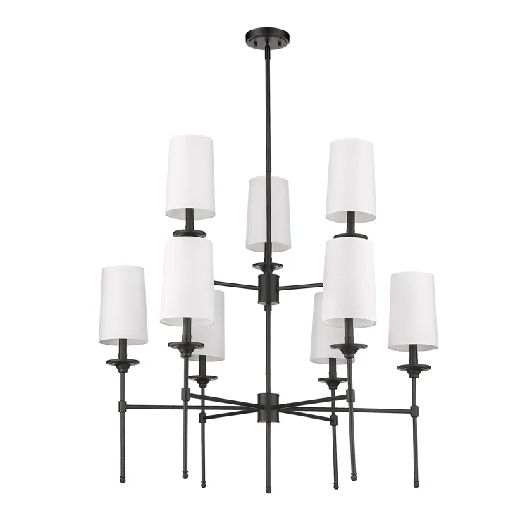 Hayse 9 - Light Dimmable Tiered Chandelier