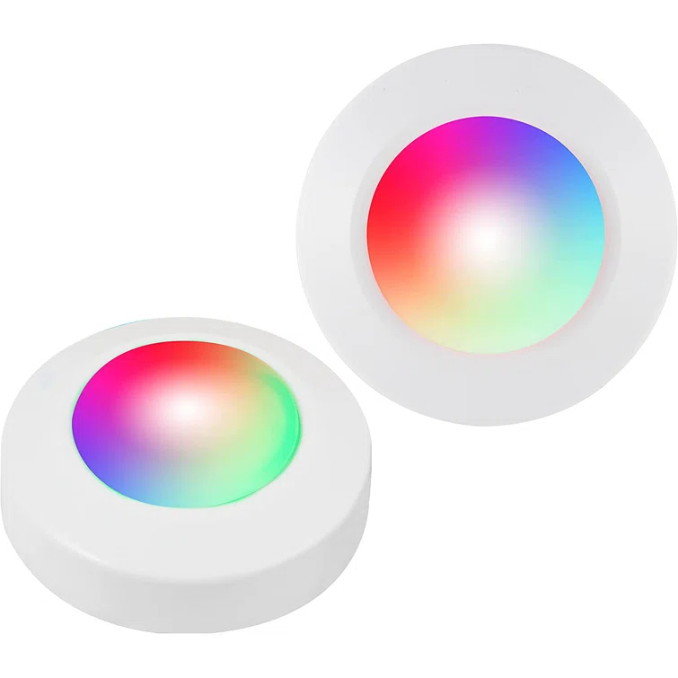 Energizer Battery Operated Color-Changing LED Tap Lights 2-Pack