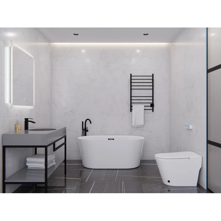 67'' x 32'' Freestanding Soaking Acrylic Bathtub