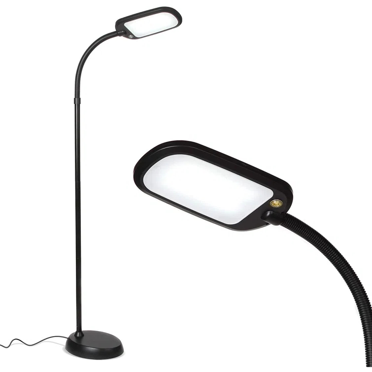 Brightech Litespan Slim 55 in. Industrial Dimmable LED Directional Task Floor Lamp