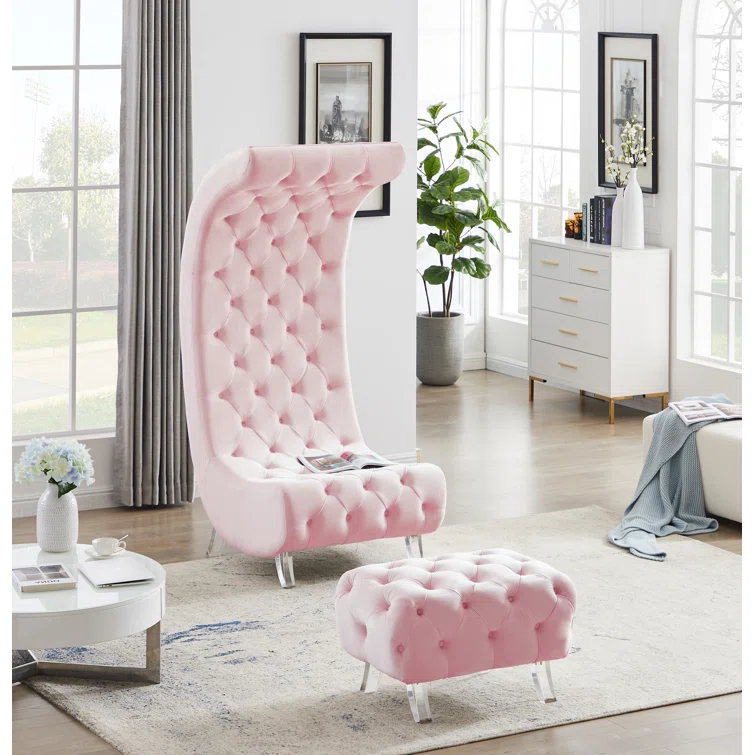 Anneluise Velvet Ottoman