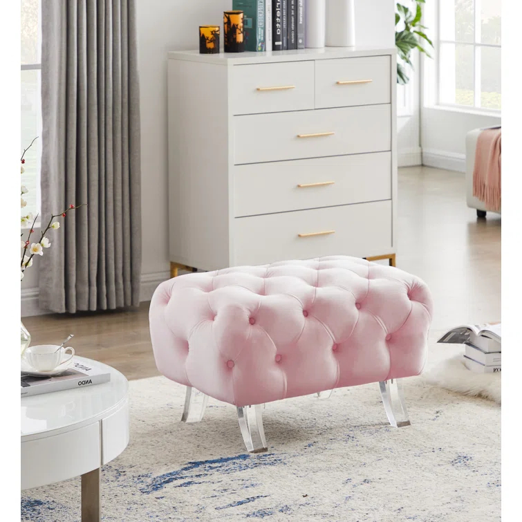 Anneluise Velvet Ottoman