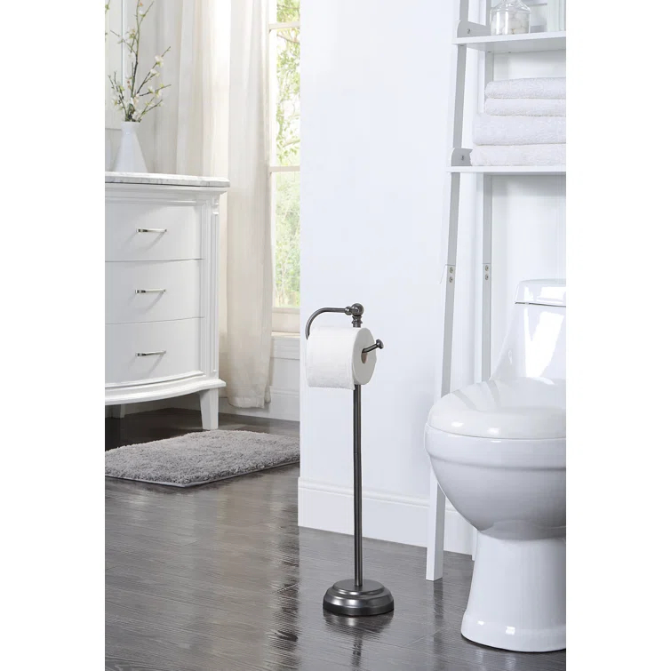 Bathroom Free Standing Toilet Paper Roll Holder Stand