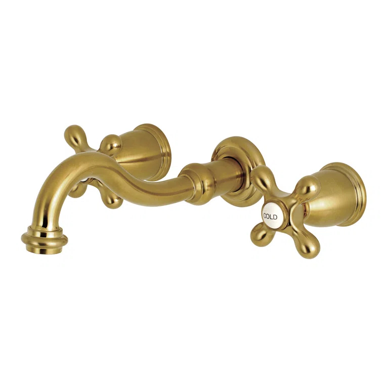 Kingston Brass Vintage Two-Handle 3-Hole Wall Mount Bathroom Faucet