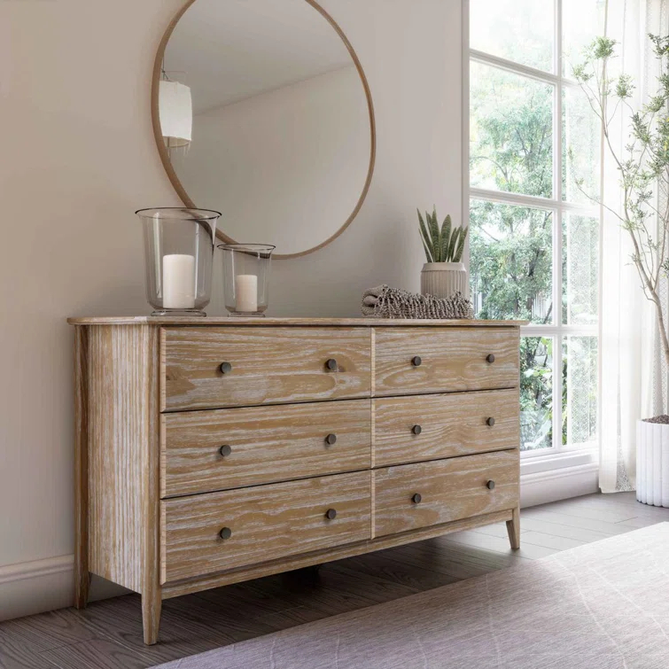 Greenport Solid Wood 63.75'' W 6 - Drawer Dresser