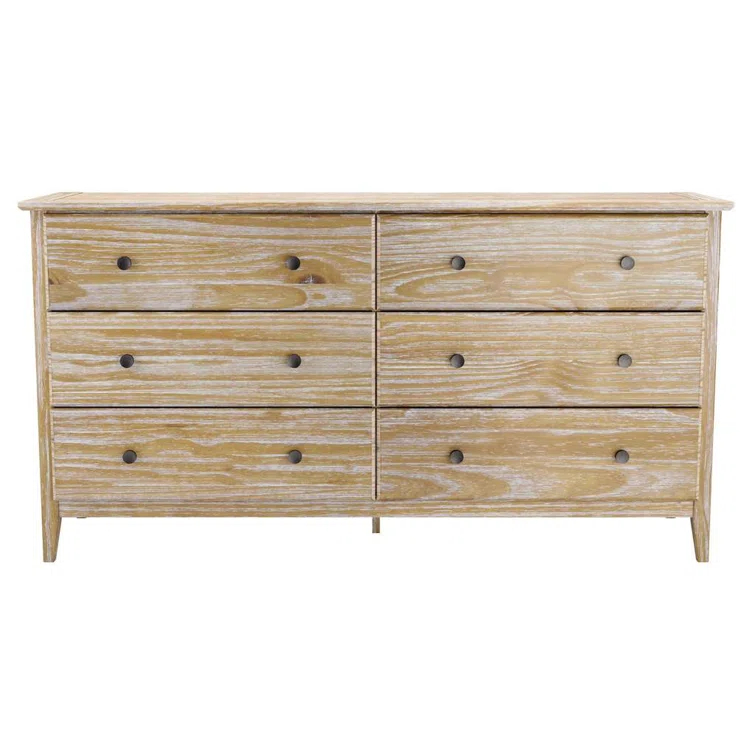 Greenport Solid Wood 63.75'' W 6 - Drawer Dresser