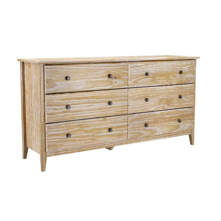 Greenport Solid Wood 63.75'' W 6 - Drawer Dresser