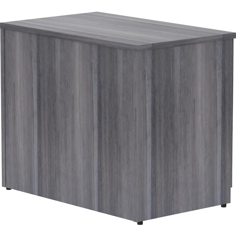 Essentials Series 2-Door Storage Cabinet - 36" X 22.5" X 29.5" - Drawer(S)2 Door(S) - Material: Melamine Faced Chipboard (MFC) Top, Melamine Faced Chipboard (MFC) Shelf, Melamine Faced Chipboard (MFC) Side Panel, Melamine Panel - Finish: Weathered Charcoa