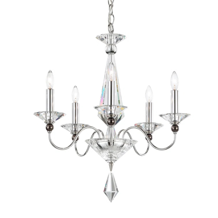 Jasmine 5 - Light Glass Classic / Traditional Chandelier