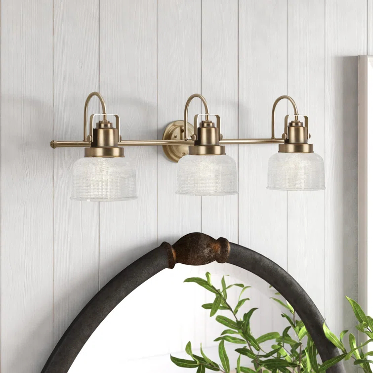 Rosser 3 Light Transparent Dimmable Vanity Light