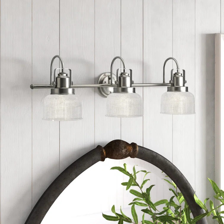 Rosser 3 Light Transparent Dimmable Vanity Light