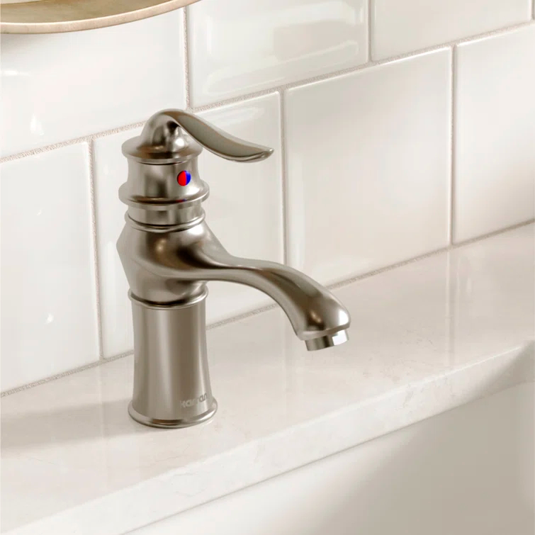 Karran Dartford Single Handle Single Hole Basin Bathroom Faucet With Matching Pop-up Drain