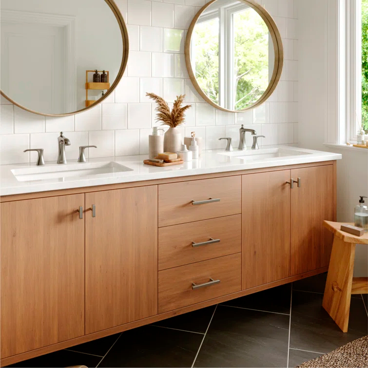 Karran Woodburn 8 In. Widespread 2-Handle Bathroom Faucet With Matching Pop-up Drain