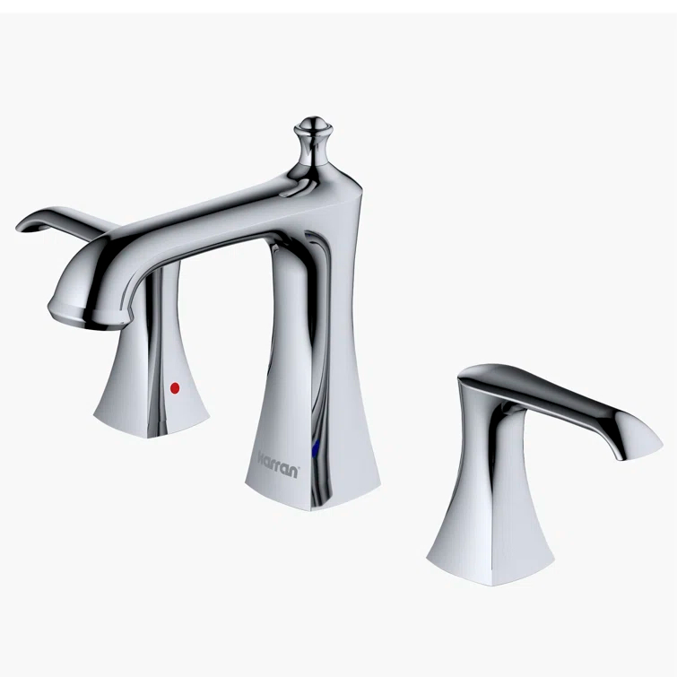 Karran Woodburn 8 In. Widespread 2-Handle Bathroom Faucet With Matching Pop-up Drain