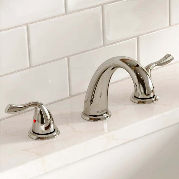 Karran Fulham 8 In. Widespread 2-Handle Bathroom Faucet With Matching Pop-up Drain