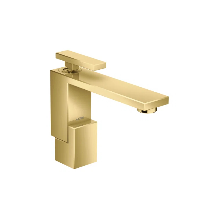 Edge Single Hole Faucet Single-handle Bathroom Faucet with Drain Assembly