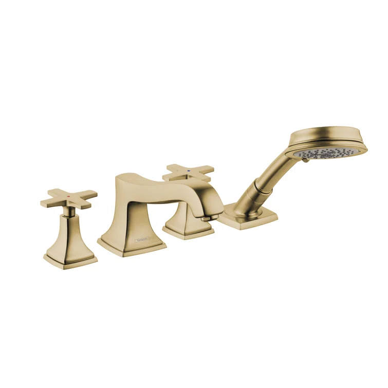 Hansgrohe Metropol Classic 4-Hole Roman Tub Set Trim with 1.8 GPM Handshower Trim Set Only