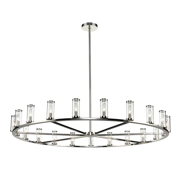 Revolve 21 - Light Dimmable Wagon Wheel Chandelier