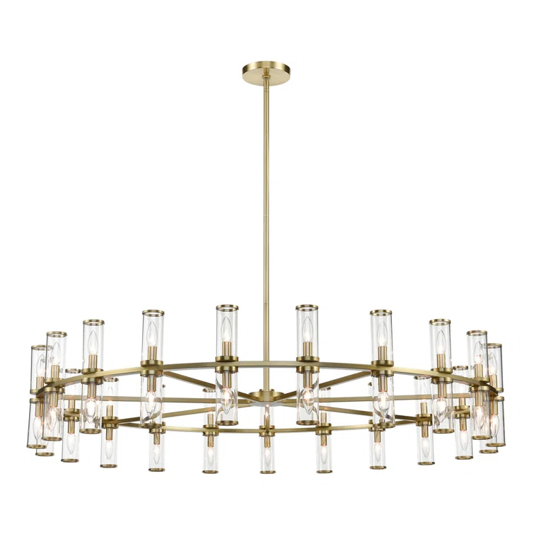 Revolve 42 - Light Dimmable Wagon Wheel Chandelier