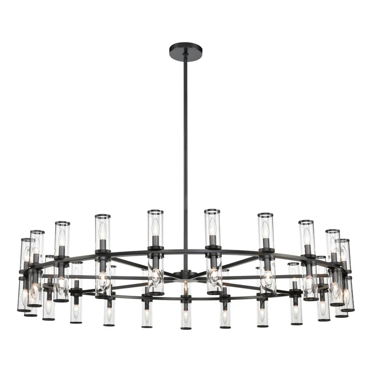 Revolve 42 - Light Dimmable Wagon Wheel Chandelier